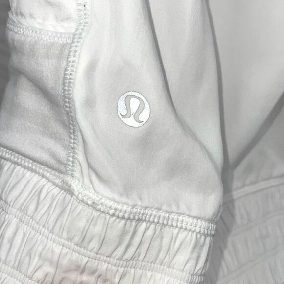 Lululemon Womens Twin Stripe Nimbus Full Zip Blissed Out Jacket White Gray Small - Picture 5 of 8